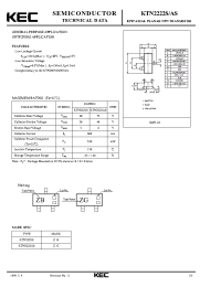 Datasheet KTN2222S manufacturer KEC